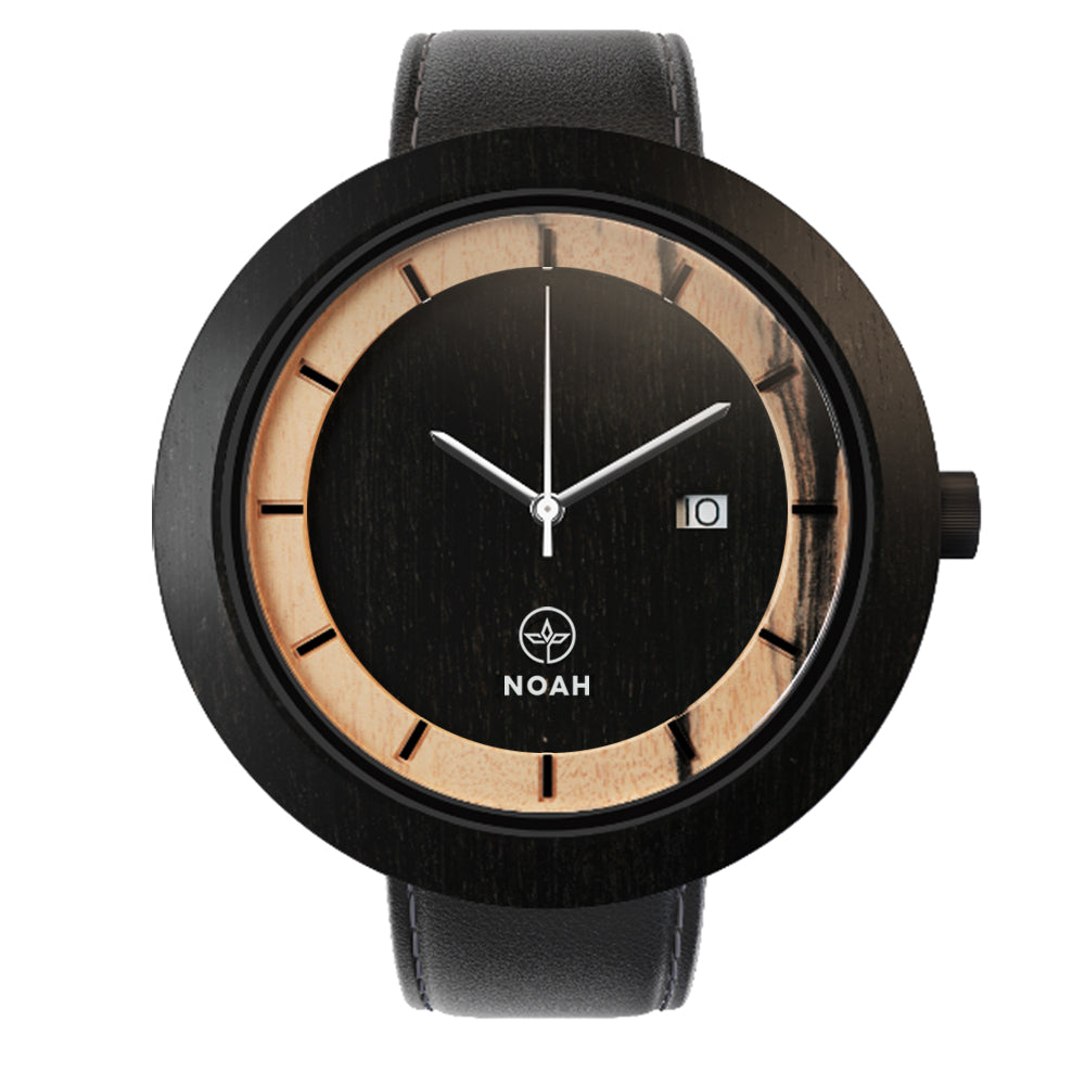 Dual Abanos & Royal White, ceas NOAH din lemn