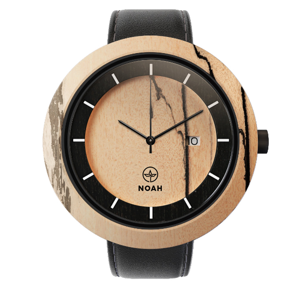 Dual Royal White & Abanos, ceas NOAH din lemn