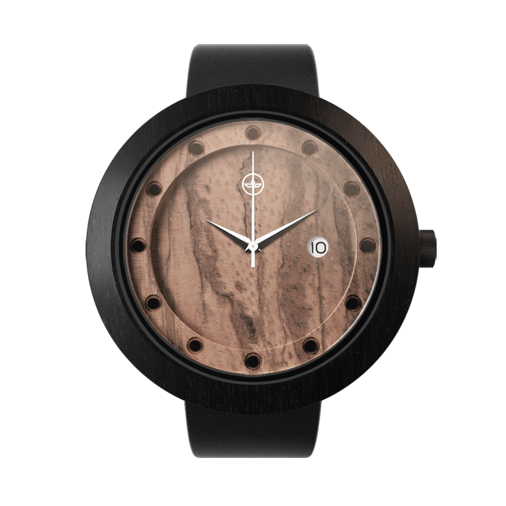 Black Zebra, ceas NOAH din lemn (imaginea 5)