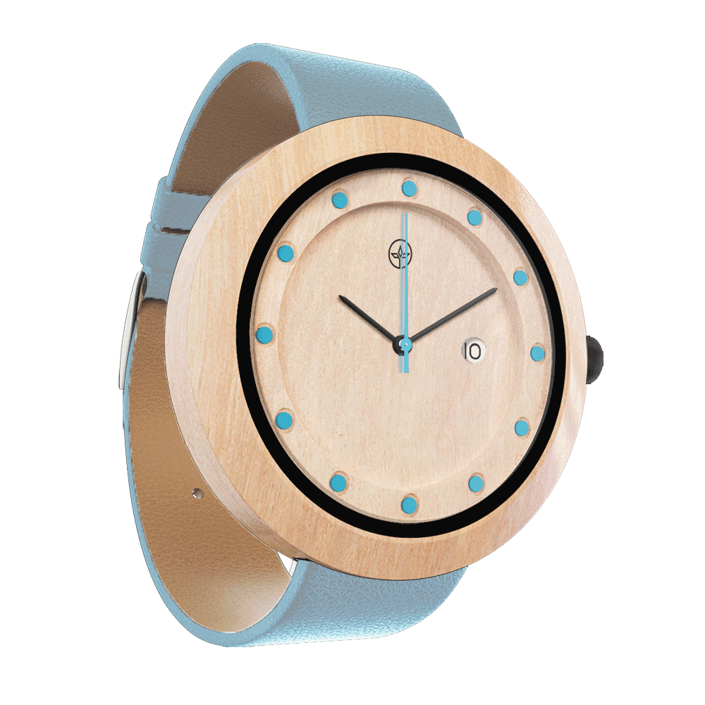 Explorer Blue, ceas NOAH din lemn (imaginea 8)