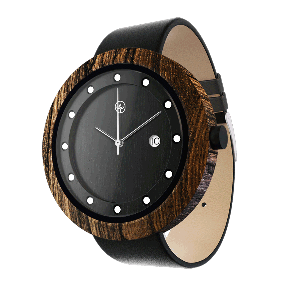 Elegant, ceas NOAH din lemn (imaginea 7)