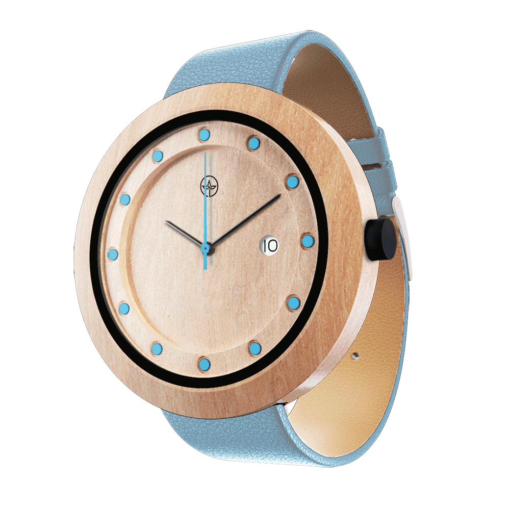 Explorer Blue, ceas NOAH din lemn (imaginea 7)