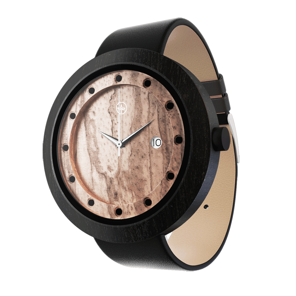 Black Zebra, ceas NOAH din lemn (imaginea 6)