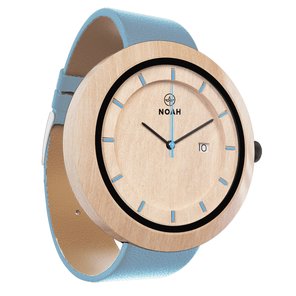 Explorer Blue, ceas NOAH din lemn (imaginea 3)