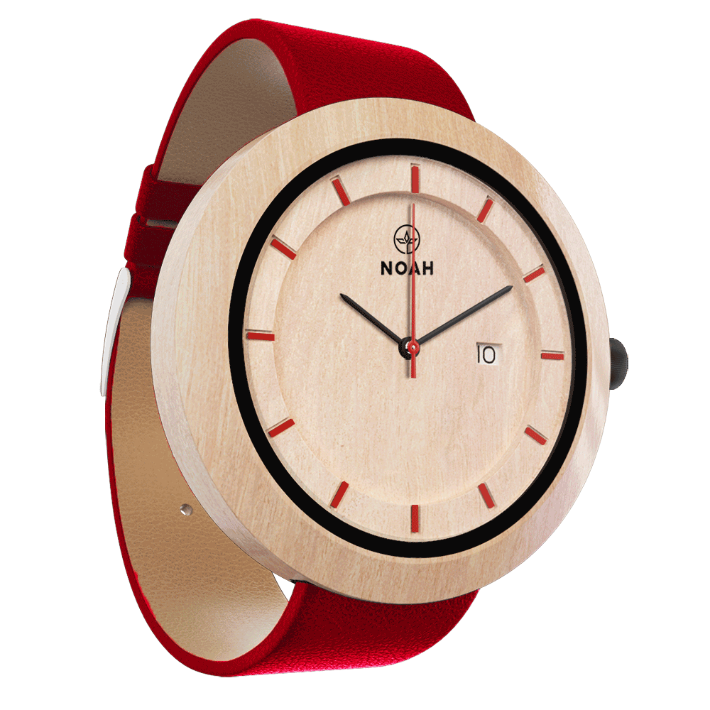 Explorer Red, ceas NOAH din lemn (imaginea 3)