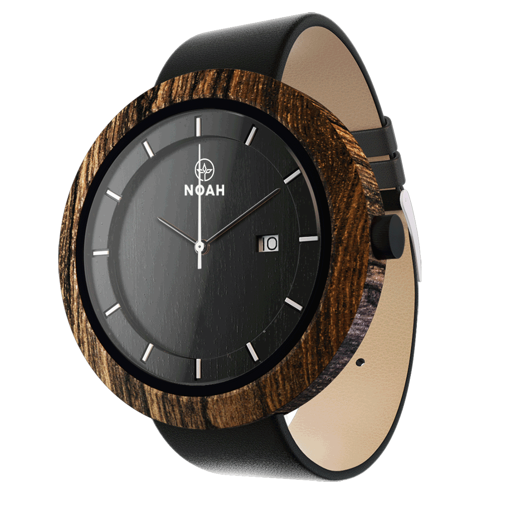 Elegant, ceas NOAH din lemn (imaginea 2)
