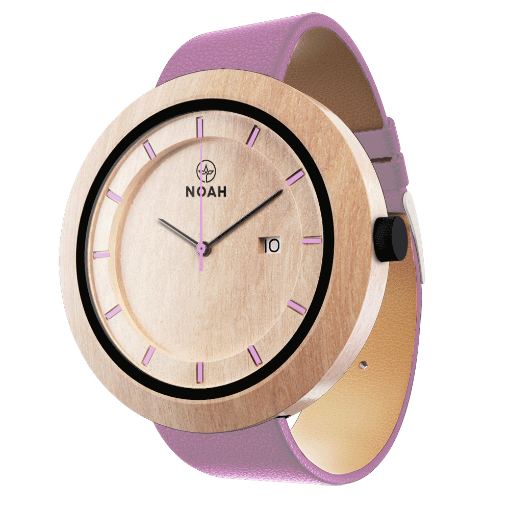 Explorer Pink, ceas NOAH din lemn (imaginea 2)