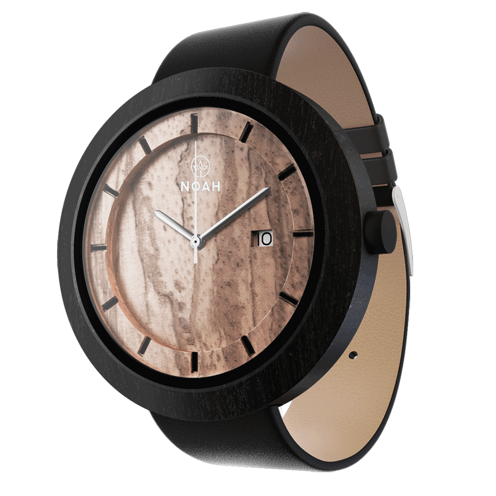 Black Zebra, ceas NOAH din lemn (imaginea 2)
