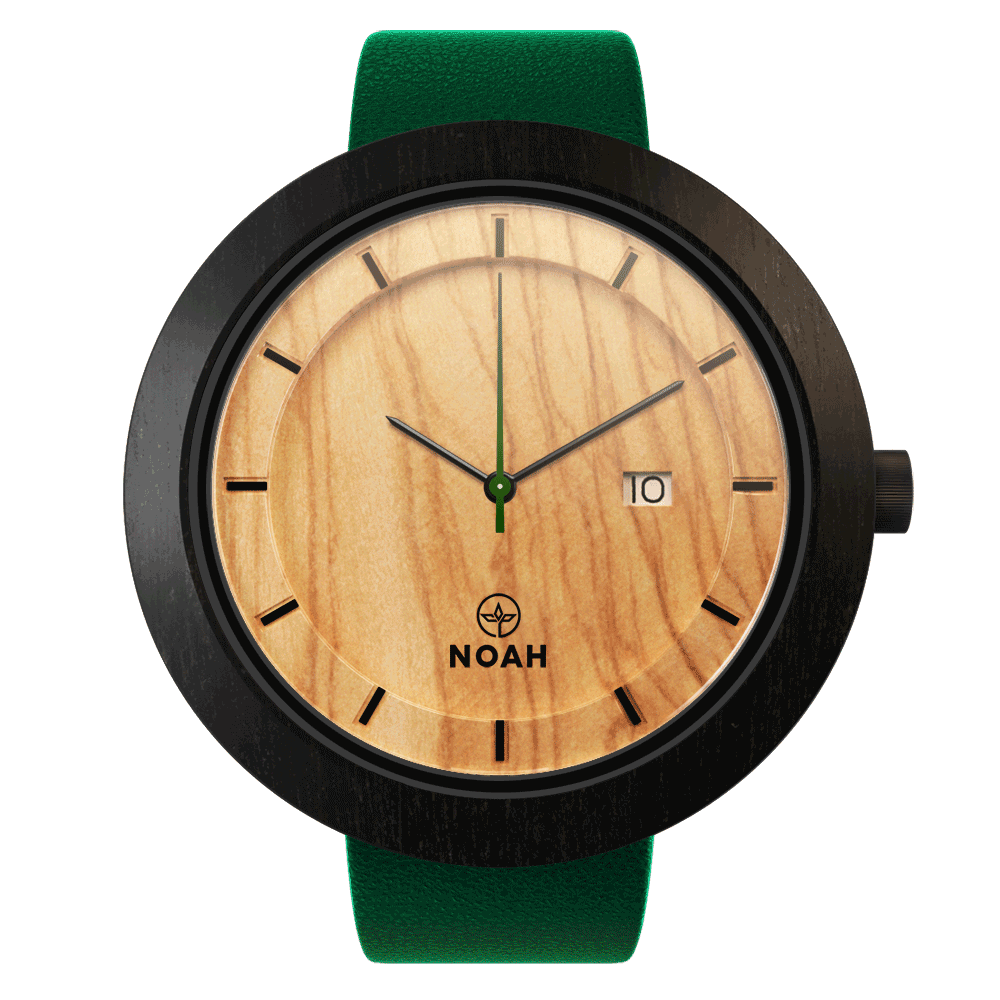 M Green Olive, ceas NOAH din lemn