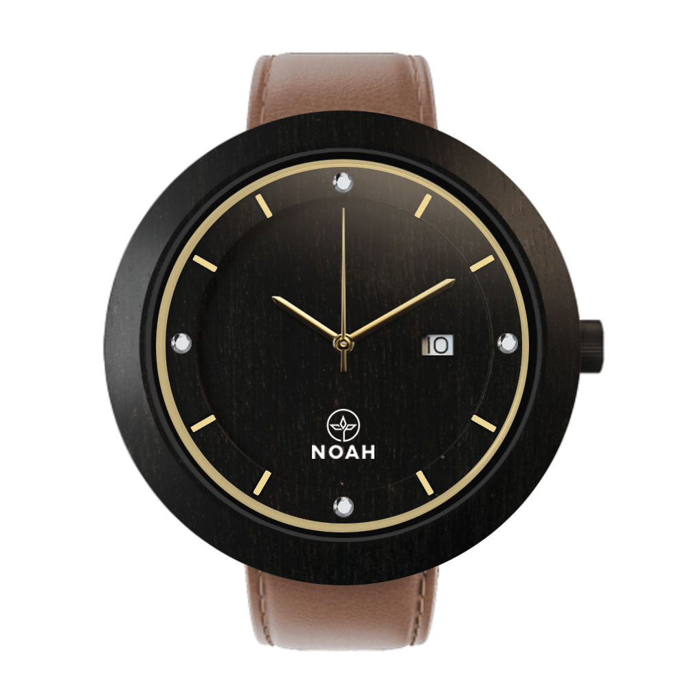 Ebony Gold Diamonds C., ceas NOAH din lemn