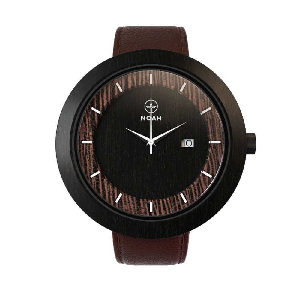 Dual Abanos & Wenge, ceas NOAH din lemn (imaginea 2)