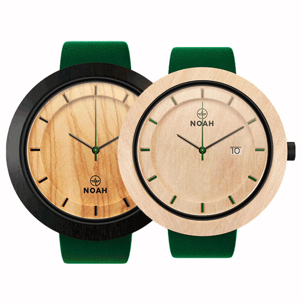 Family-Green, ceas NOAH din lemn