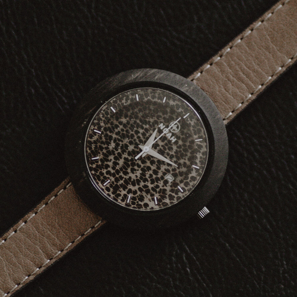 Black Leopard, ceas NOAH din lemn (imaginea 2)
