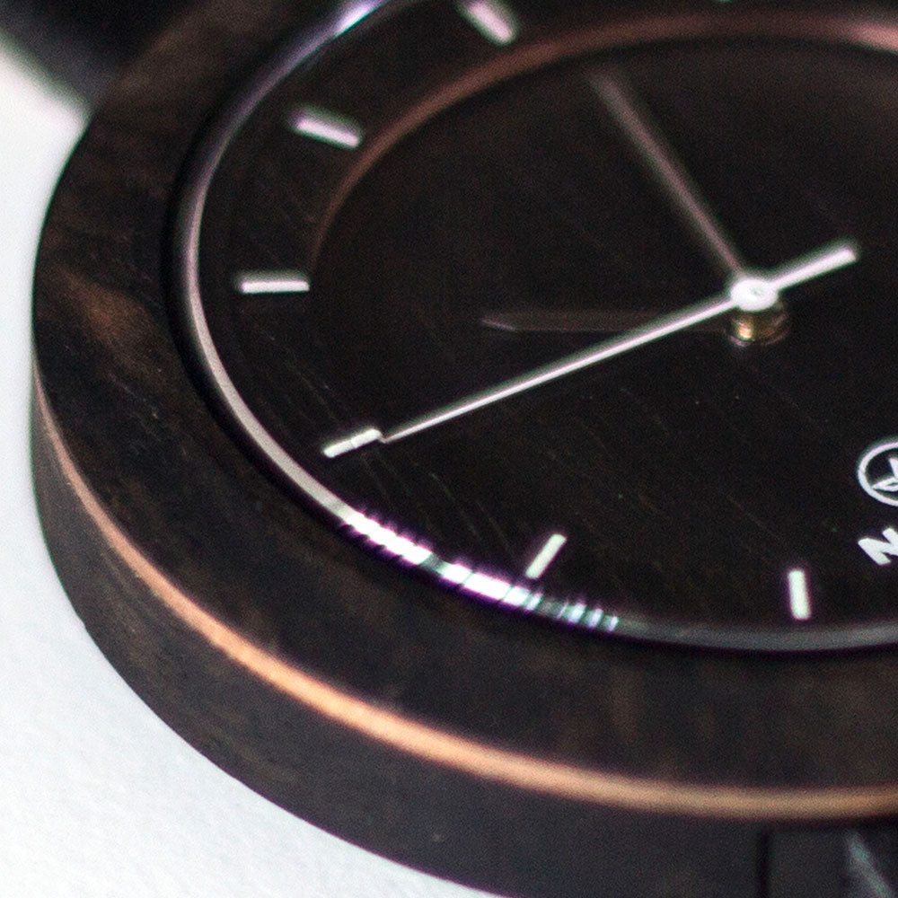 Dual Copper Ebony, ceas NOAH din lemn (imaginea 4)