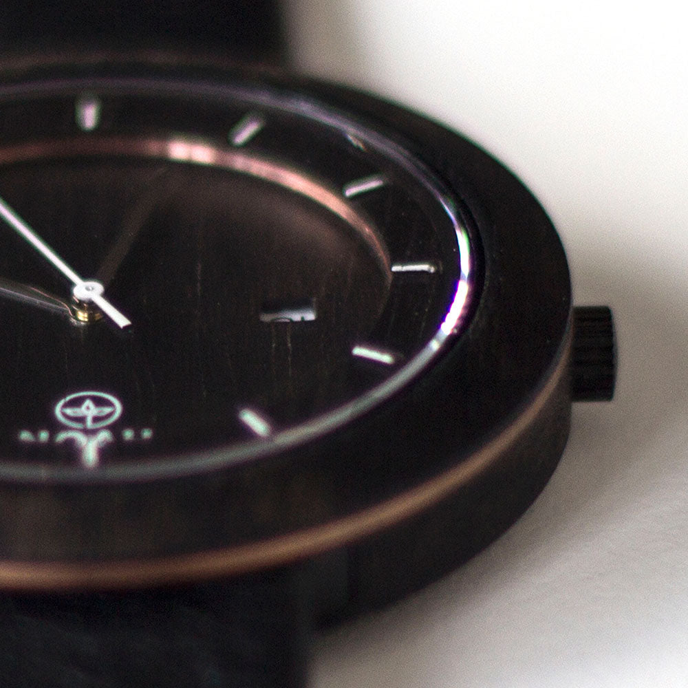 Dual Copper Ebony, ceas NOAH din lemn (imaginea 5)